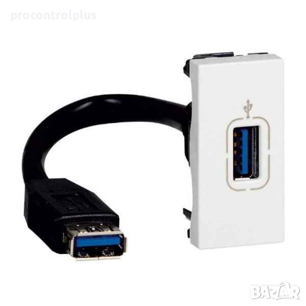 Продавам Розетка USB A с кабел 1M Бял Legrand Mosaic 45, снимка 1