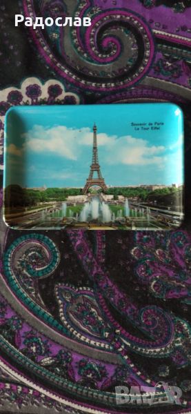 стар сувенир чинийка Париж Айфеловата кула , снимка 1