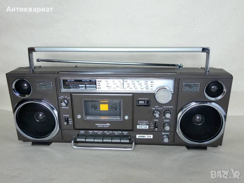 Мини BOOMBOX, радиокасетофон Sanwa 7096 / Japan, снимка 1