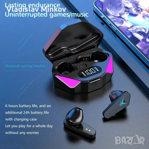 Безжични слушалки X15 TWS, снимка 4 - Bluetooth слушалки - 44936786