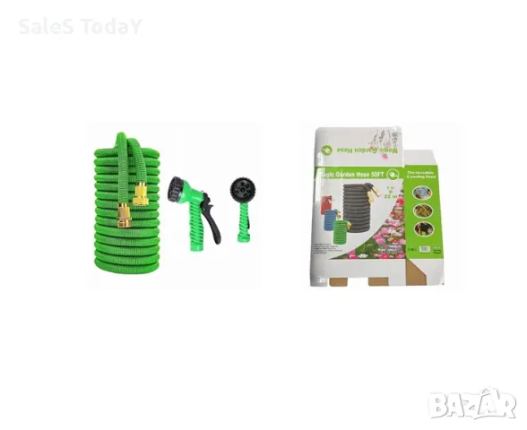 Градински маркуч, Разтегателен маркуч + пистолет, до 12 метра, снимка 7 - Напояване - 49445522