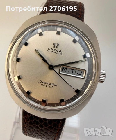 Оригинален швейцарски мъжки ръчен часовник Omega Seamaster Cosmic – референтен номер 166.035, снимка 3 - Мъжки - 53540711