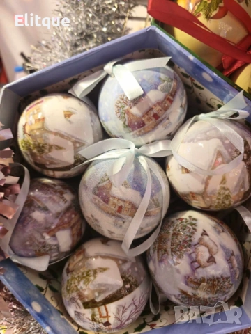 Комплект от 14 топки за елха, различни видове, снимка 7 - Други стоки за дома - 52903835