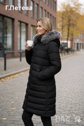 ❌Дълго яке с пух , снимка 2 - Якета - 52938846
