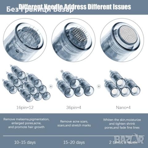 Нов професионален Безжичен Dermapen M8 с 20 игли за лице, тяло и коса, снимка 2 - Други - 46607282