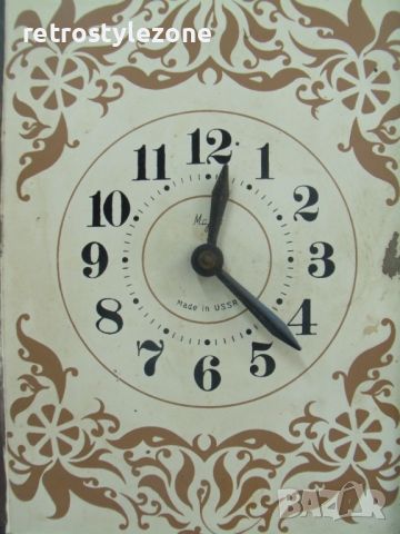 № 7617 стар стенен часовник - Mаяк  , снимка 5 - Антикварни и старинни предмети - 46463349
