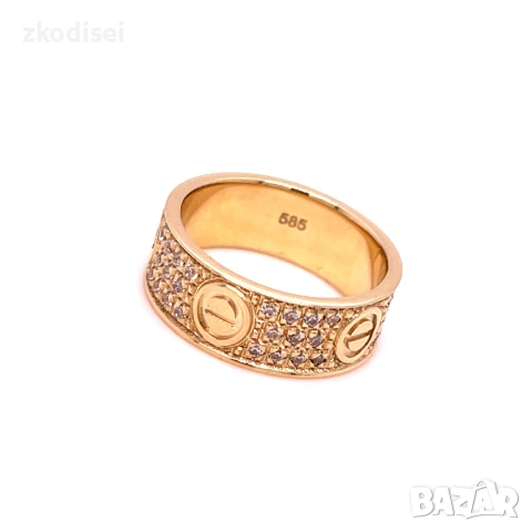 Златен дамски пръстен Cartier 5,58гр. размер:52 14кр. проба:585 модел:37780-6