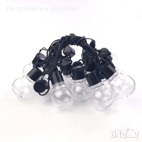 Градински лед лампички със захранване от Ел. мрежа 3703, снимка 5 - Соларни лампи - 52667307