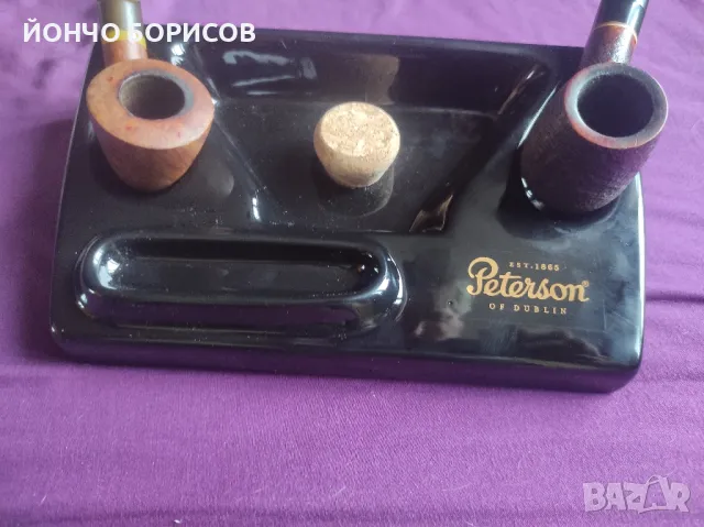 Поставка за лула / лули Петерсон/ Peterson 2 Pipe Ashtray w/ Tool Tray, снимка 4 - Лули - 47356995