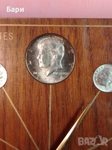 Часовник със сребърни американски монети от 1964г., снимка 3 - Колекции - 52103758