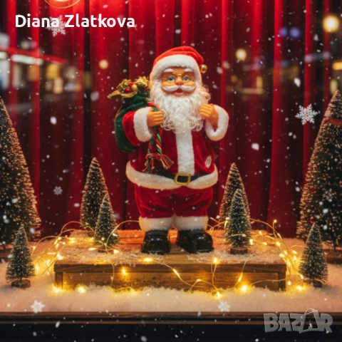 Танцуващ Дядо Коледа с музика и светлини – празнично настроение у дома, снимка 2 - Декорация за дома - 52416608