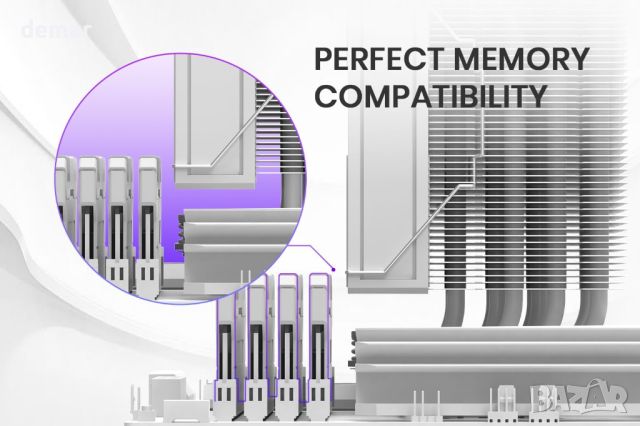 ID-COOLING FROZN A610 ARGB WHITE Въздушен охладител за процесор 6 топлинни тръби, 120 мм FDB вентила, снимка 3 - Други - 45620224