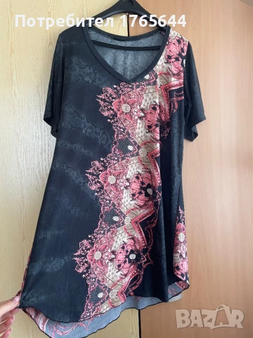 Дамска тениска голям размер , снимка 2 - Тениски - 50746502