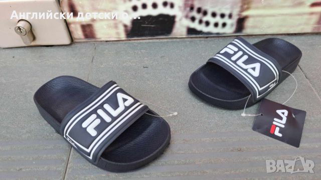 Английски детски чехли-FILA, снимка 4 - Детски сандали и чехли - 46557289