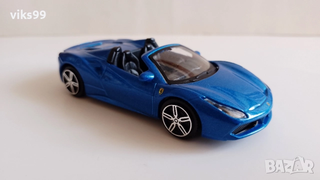 Bburago Ferrari 488 Spider - Мащаб 1:43, снимка 6 - Колекции - 52898440