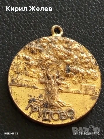 Медал от соца За АКТИВНА ОБЩЕСТВЕНА ДЕЙНОСТ ГРУДОВО за КОЛЕКЦИЯ 40352, снимка 3 - Антикварни и старинни предмети - 51330301