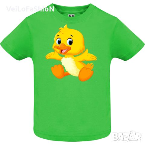 Нова бебешка тениска в зелен цвят с Пате