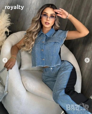 Деним Дамски Сет , снимка 2 - Комплекти - 53208623