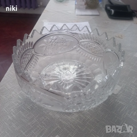Голяма кристална фруктиера. , снимка 5 - Декорация за дома - 53859548