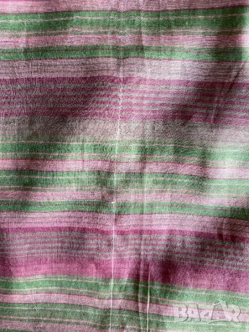 Копринен шал в лилаво и зелено, La boutique, снимка 7 - Шалове - 45428233
