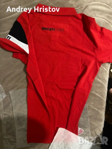 Тениска с яка DUCATI CORSE, снимка 2 - Тениски - 53217917