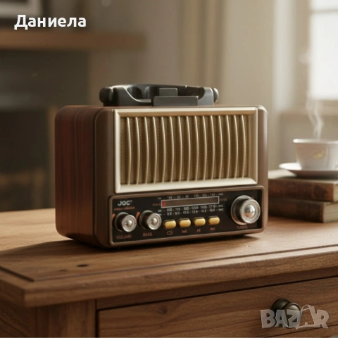 Ретро радио JOC TG-2502T-S - класически стил и мощен звук, снимка 4 - Радиокасетофони, транзистори - 53783257