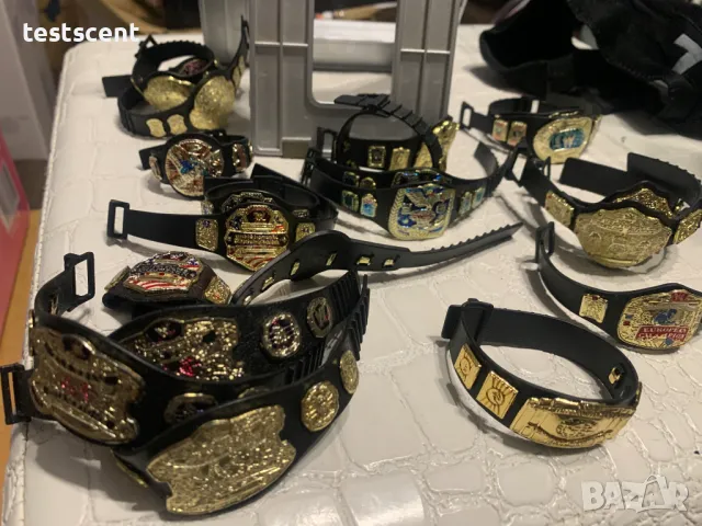 Шампионски колани пояси за WWE екшън фигурки action figure title belts championships вие си избирате, снимка 6 - Фигурки - 48747424