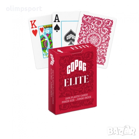 Карти за игра Copag Elite Poker size Jumbo index Red нови , снимка 8 - Карти за игра - 52180551