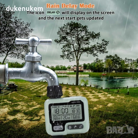 Програматор за напояване, таймер, 1 изход, автоматично поливане, 16 индивидуални програми, снимка 3 - Напояване - 53372448