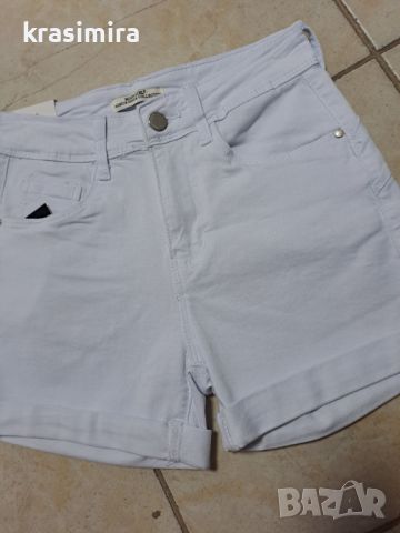 Къси панталонки в бяло , снимка 4 - Къси панталони и бермуди - 46448354