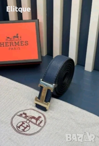 колани от естествена кожа в кутия hermes 3cm, снимка 5 - Колани - 53216783