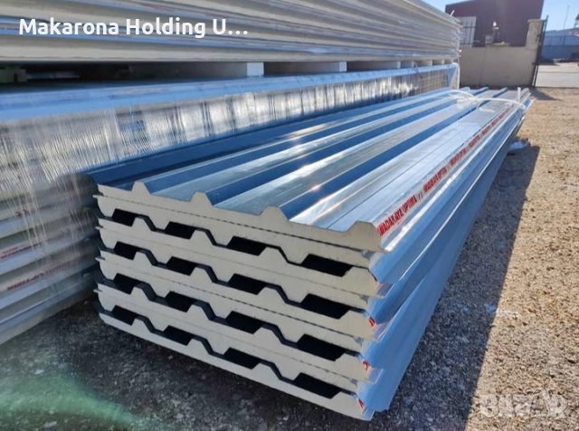 Сандвич панели за стена и покрив 3 ребра и 5 ребра бели и цветни, снимка 5 - Строителни материали - 51997361