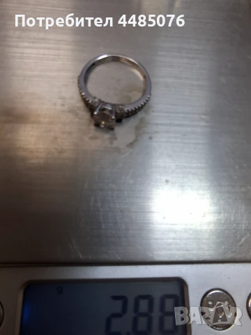 ДАМСКИ ЗЛАТЕН ПРЪСТЕН БЯЛО ЗЛАТО 14К., снимка 6 - Пръстени - 50857023