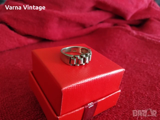 Мъжки сребърен пръстен за мизинец 925. 4,1 гр. 