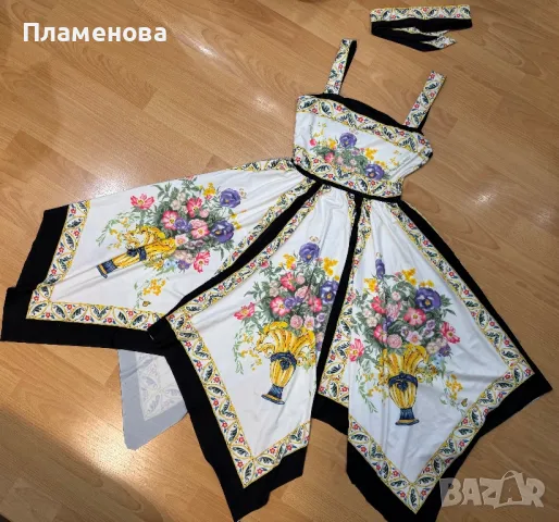 Дамска рокля с аксесоар за коса - one size , снимка 1 - Рокли - 49337566