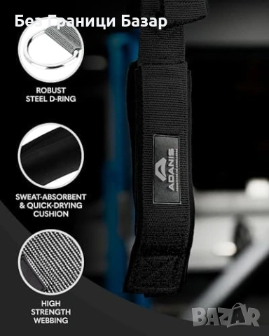 Нова Приставка за кабелна машина – трицепс въже, стоманен D-ринг, здрав ремък, снимка 3 - Фитнес уреди - 53745206