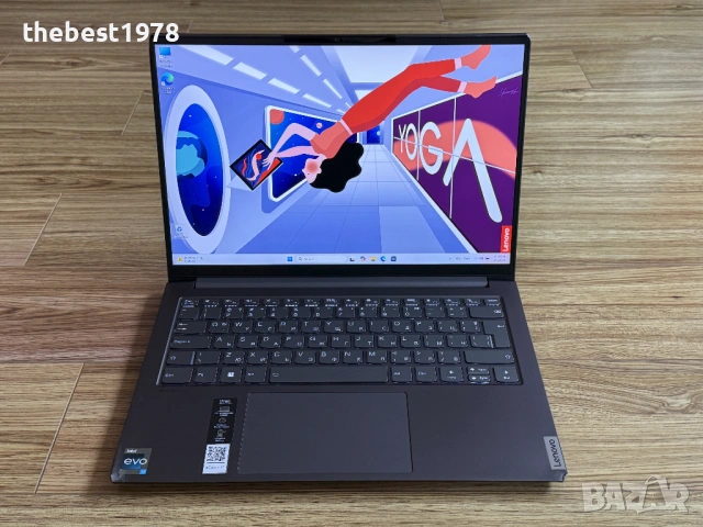 2.8k 90Hz Yoga 7 Slim Pro`Core i7-1260P/16GB DDR5/512GB SSD/Бат 10ч