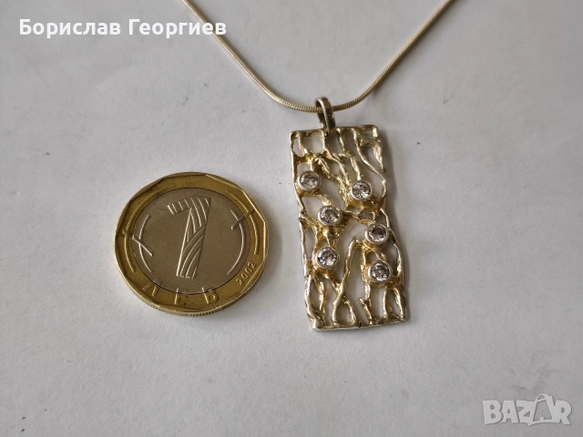 Сребърно колие 925, снимка 4 - Колиета, медальони, синджири - 52883282