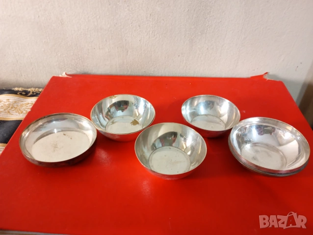 Посребрен туристически комплект чашки, снимка 2 - Други ценни предмети - 39728268