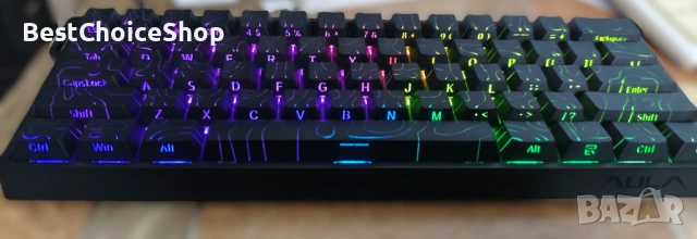 Гейминг AULA WINGO60 Magnetic Switch 61-key механична клавиатура, снимка 5 - Клавиатури и мишки - 54093416