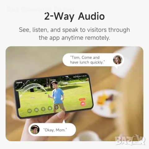 Нова Noorio 2K безжична камера с магнитен монтаж и нощно виждане дом, снимка 4 - Други - 49647371