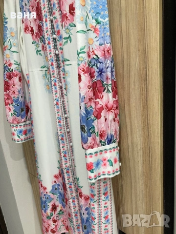 Рокля с коланче на цветя, снимка 3 - Рокли - 54228796