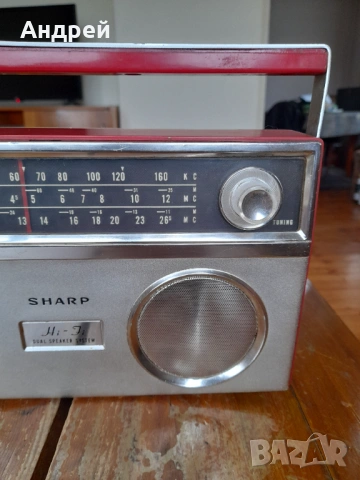 Старо радио,радиоприемник Sharp BY-488, снимка 3 - Антикварни и старинни предмети - 54264855
