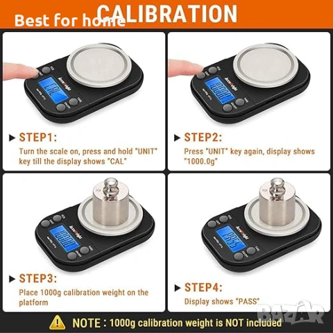 AccuWeight Високопрецизна мини везна- тара, калибриране PCS функция, подсветка, снимка 3 - Други - 53246106