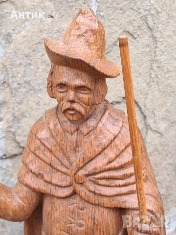 Красива Стара Дървена Фигура , снимка 5 - Други ценни предмети - 52884008