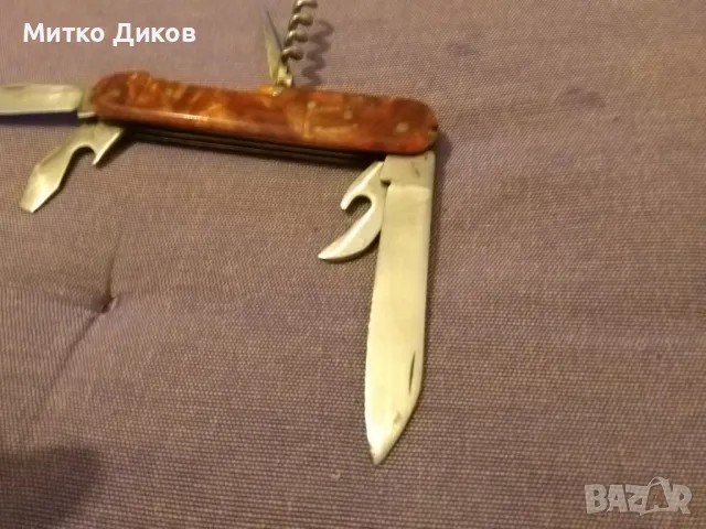 Ножче  Сърп и чук Велико Търново 6 части седеф без луфт, снимка 7 - Ножове - 50258348