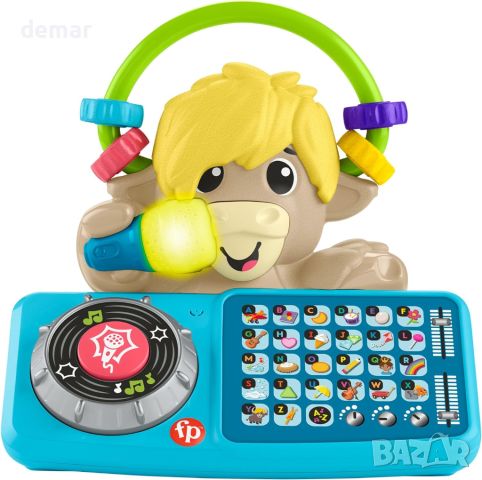 Fisher-Price Baby Интерактивна играчка за бебета 9+ месеца, A to Z музика и светлини, английски, снимка 1 - Образователни игри - 46448123
