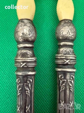 Сребърни прибори за салата със Сло**ва кост. №7507, снимка 5 - Антикварни и старинни предмети - 52084388