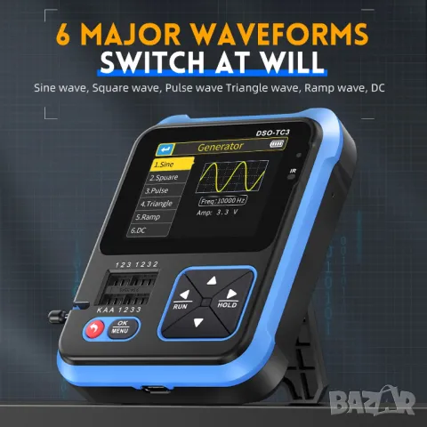Преносим осцилоскоп FNIRSI DSO-TC3, снимка 9 - Други инструменти - 49824367