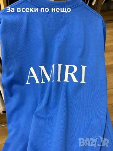 Amiri Мъжка Синя Тениска👕Мъжка Блуза С Къс Ръкав В Син Цвят Код Mens P.115, снимка 2 - Тениски - 53821892
